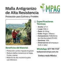 Cargar imagen en el visor de la galería, Malla Antigranizo de Alta Resistencia - Protección para Cultivos