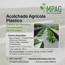 Cargar imagen en el visor de la galería, Acolchado Agrícola Plástico – Control de Malezas y Conservación de Humedad
