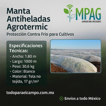 Cargar imagen en el visor de la galería, Manta Antiheladas Agrotermic – Protección Contra Frío para Cultivos
